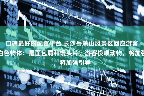 口碑最好的配资平台 长沙岳麓山风景区回应游客抛撒白色物体：是面包屑和馒头片，游客投喂动物，将加强引导